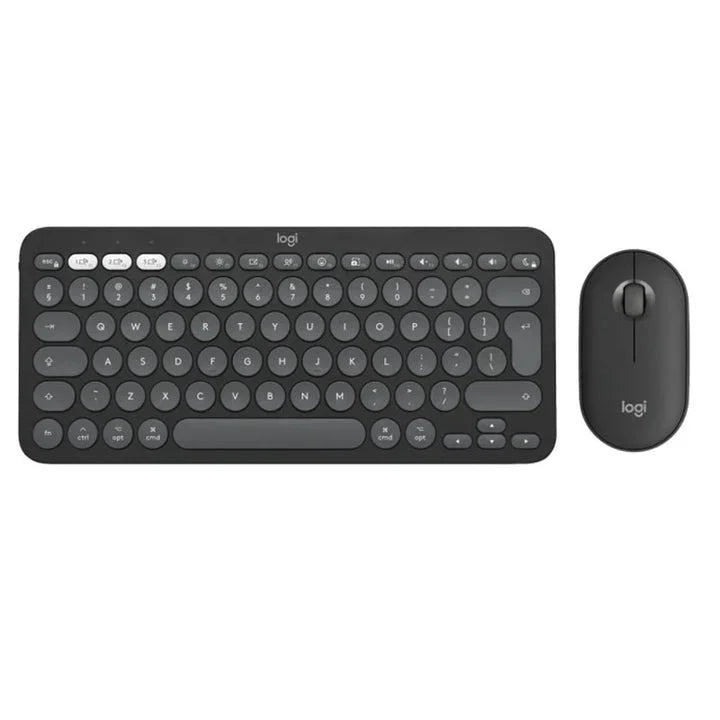 Logitech Pebble 2 Keyboard Mouse Combo - Tonal Graphite (Eng/Arb) - Tashqila Logitech Pebble 2 Keyboard Mouse Combo - Tonal Graphite (Eng/Arb) - Tashqila
